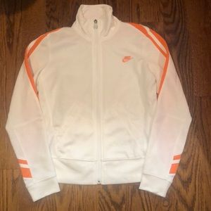 Nike White jacket with orange accents